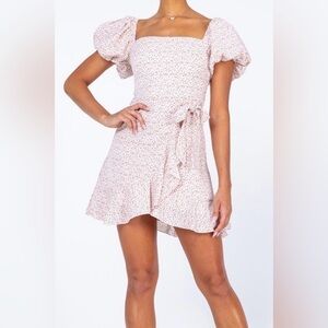 Princess Polly Pink Floral Mini Dress Size 6